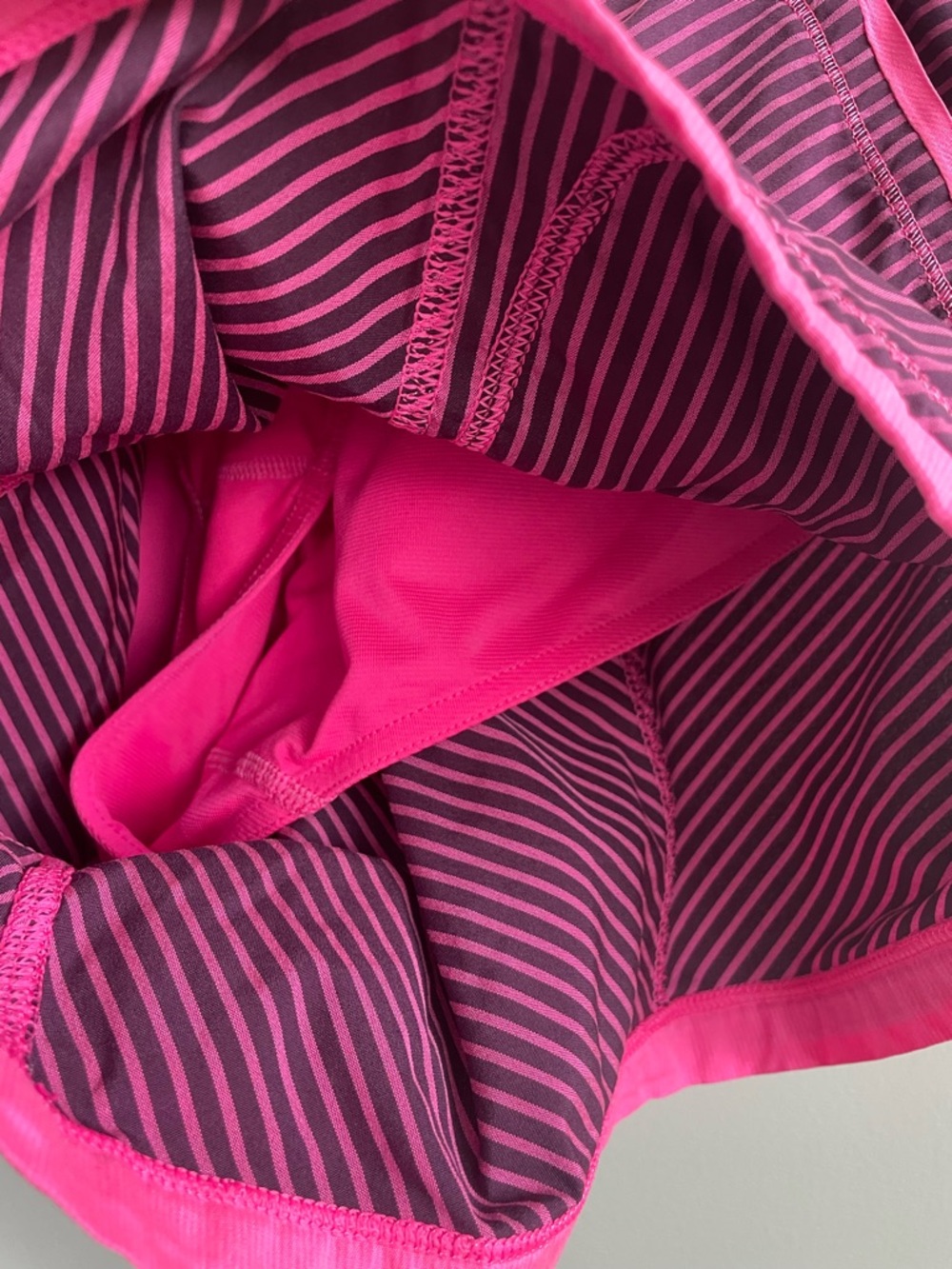 Lululemon Shake & Break Short Hyper Stripe Raspberry Glow Light Pink Purple - Picture 4 of 10